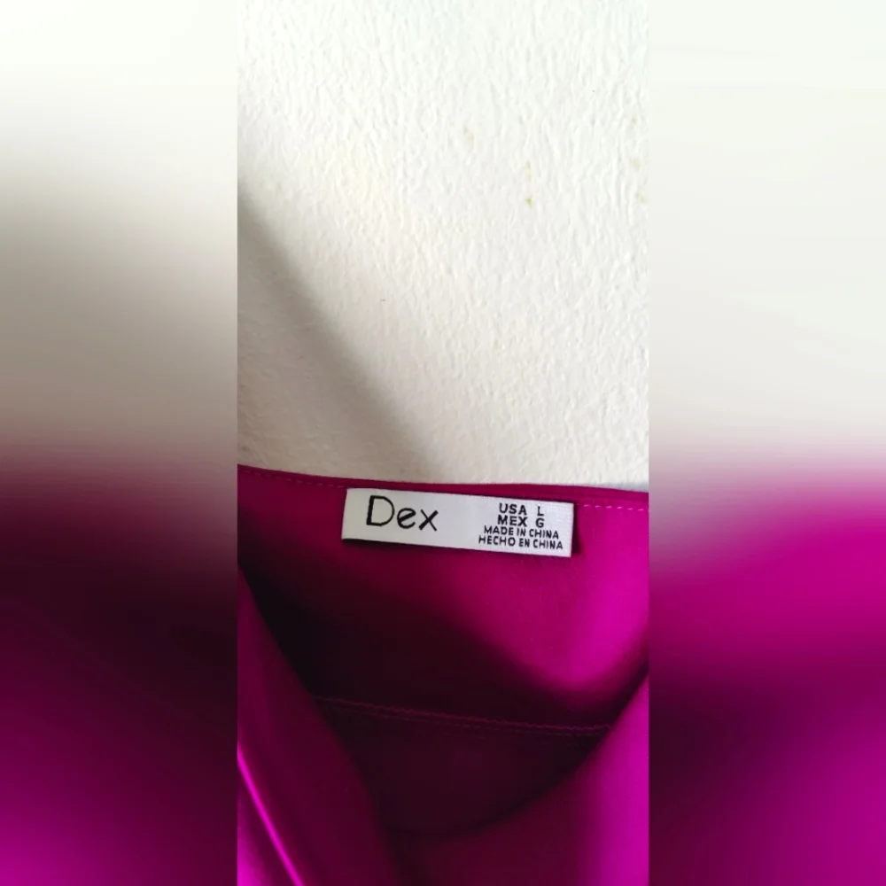 NWT DEX Fuschia  Berry Satin Slip Dress - Picture 10 of 10